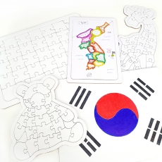 DIY 종이 퍼즐 모음 사각 태극기 기린 곰 곰돌이 지도 우리나라지도 한국지도 세계지도 만들기 꾸미기 조각맞추기 그리기퍼즐 공예 미술
